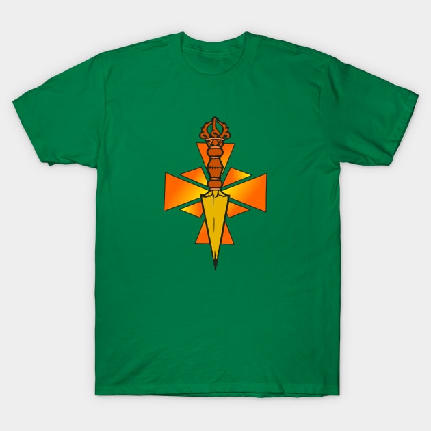 Tibetan Phurpa Tantric Ritual Dagger T-Shirt by Mindseye222